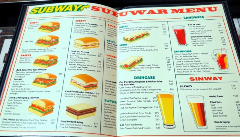 subway classic menu